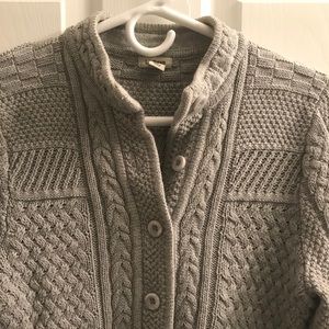 Gray cardigan sweater